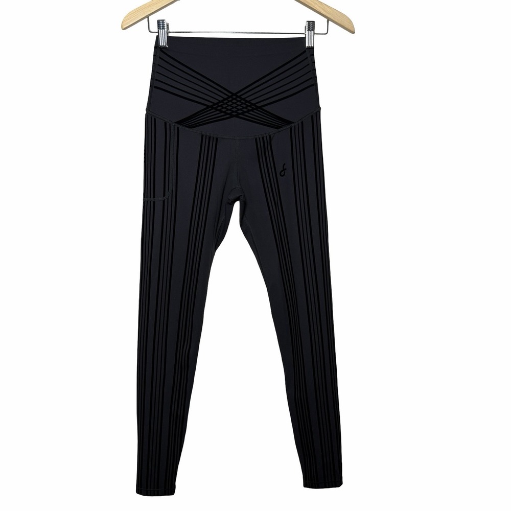 Fanka Body Sculpt Leggings Women's Small Black 7/8 High Rise Compression Pocket